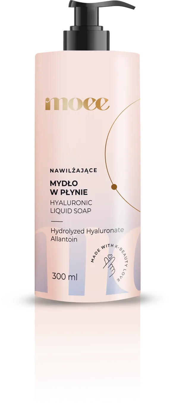 Nawilżające mydło w płynie Moee Hyaluronic Liquid Soap – Hydrolizowany hialuronian - Alantoina – 300 ml